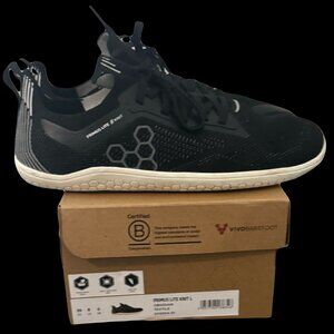 Vivobarefoot Primus Lite Knit Womens Barefoot Shoes, Black, Size US 8.5 EU 39
